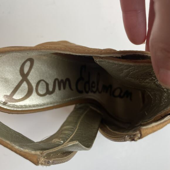 Sam Edelman Ennette Lace Up Open Toe Block Heel Sz. 6.5 Hippie Cottage Boho - Picture 10 of 12